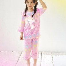 유니프랜드 여아용 러브캣 7부내의 세트 패션의류/잡화/유아동패션 반품 최저가 6,330원