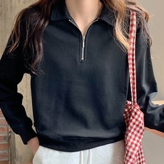 구디프 하프집업 크리미색감 카라 맨투맨 패션의류/잡화/여성패션 반품 최저가 20,800원