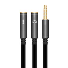 칼론 4극 헤드셋 변환 Y형 케이블, APC-A09, 블랙실버, 1개 undefined/undefined 반품 최저가 3,470원