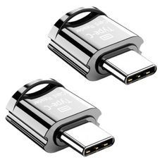 스타리움 C 타입 마이크로 SD 카드 리더기, 22mm, 실버, 2개 가전디지털/휴대폰 액세서리 반품 최저가 7,680원