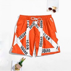 남성용 루즈핏 패션 수영 비치 팬츠, 오렌지 패션의류/잡화/남성패션 반품 최저가 14,120원