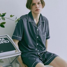 오프아워 남성용 냉감 마일드 실크 라인 터치 반팔 카라 상하의 잠옷 세트 패션의류/잡화/속옷/잠옷 반품 최저가 11,150원