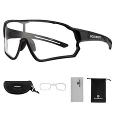 락브로스 스포츠 변색 고글 + 도수클립 + 파우치 + 안경천 + 케이스 세트 10139, 투명 변색 + 블랙, 1세트 스포츠/레저/등산/아웃도어 반품 최저가 14,670원