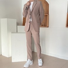 언탭트 남성용 린넨 쓰리버튼 자켓 + 팬츠 수트 세트 패션의류/잡화/남성패션 반품 최저가 66,180원