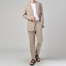 바르 남성용 린넨 아웃포켓 원버튼 베이직 수트 세트 BU3002 패션의류/잡화/남성패션 반품 최저가 43,660원