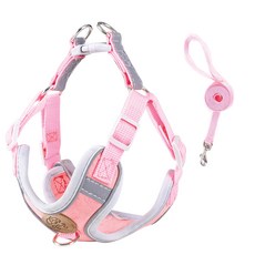 멍냥 반려동물 야간 빛 반사 세이프 하네스 + 리드줄 세트, 핑크, 1개 반려동물용품/펫티켓 산책용품 반품 최저가 8,030원