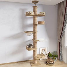 큐러스펫 고양이 스크래쳐 캣폴 장난감 투명해먹 원목 캣타워, 혼합색상, 1개 반려동물용품/고양이 용품 반품 최저가 87,900원