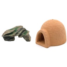 하온펫 수족관 장식용품 고인돌 1 + 이글루 놀이터, 1세트 반려동물용품/관상어 용품 반품 최저가 6,860원