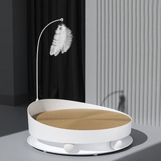 로위드 고양이 원형 멀티놀이 스크래쳐 L 40cm, 화이트, 1개 반려동물용품/고양이 용품 반품 최저가 17,250원