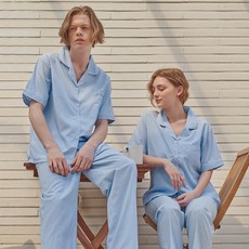 오프아워 컴포트 스트라이프 라인 잠옷 반팔 + 긴바지 세트 패션의류/잡화/속옷/잠옷 반품 최저가 7,790원