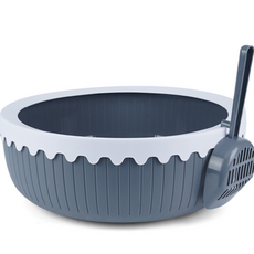 푸르미 푸딩푸딩 캣토일렛 평판형 고양이 화장실 + 모래삽, 그레이, 1세트 반려동물용품/고양이 용품 반품 최저가 14,310원