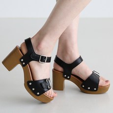 단골언니 여성용 비치모 가벼운 우드 통굽 버클 샌들 8cm 패션의류/잡화/여성패션 반품 최저가 16,050원