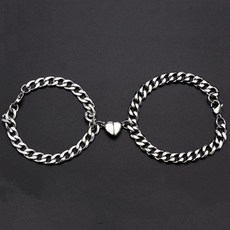 스톤주얼리 볼드 체인 자석 커플 팔찌 하트 패션의류/잡화/남성패션 반품 최저가 8,210원