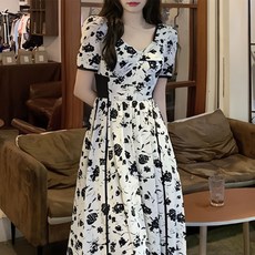 더시럽 여성용 프렌치 로즈 비치웨어 원피스, 블랙 패션의류/잡화/여성패션 반품 최저가 4,970원