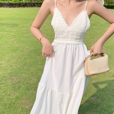 더시럽 여성용 썸머니팅 탑 비치웨어 원피스, 화이트 패션의류/잡화/여성패션 반품 최저가 10,520원