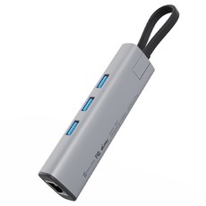 펀디안 USB3.1 Gen1 C타입 기가비트 랜카드 USB3.0 멀티허브 PH01, 그레이, 1개 가전디지털/PC부품 반품 최저가 35,500원