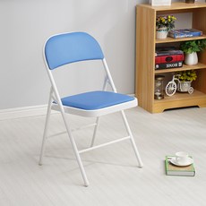 가팡 접이식 철제 의자 43 x 43 x 78 cm, 블루(CHE02203), 1개 가전디지털/프린터/복합기 반품 최저가 29,810원