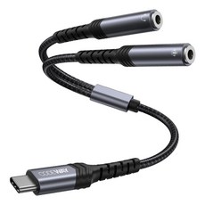 코드웨이 usb c타입 to 3.5 이어폰 듀얼 젠더, 0.28m, 그레이(듀얼), 1개 가전디지털/휴대폰 액세서리 반품 최저가 9,540원