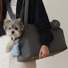 리카리카 강아지 쿠션백 이동가방, 차콜, 1개 반려동물용품/강아지 용품 반품 최저가 79,020원