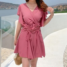 여성용 미드나잇 코코 메이린 트윈셔링 브이넥 비치 원피스 B235WF02415, 레드 패션의류/잡화/여성패션 반품 최저가 4,350원