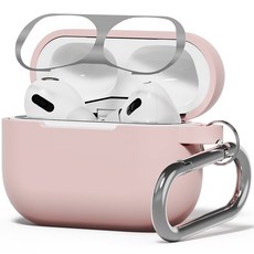 누아트 스무디 실리콘케이스 + 메탈 철가루 방지스티커, 에어팟프로, 연핑크, 1개 undefined/undefined 반품 최저가 6,400원