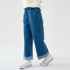롤리트리 아동용 와이드 롤업 데님 팬츠 undefined/undefined 반품 최저가 11,010원