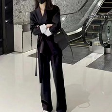 페이퍼먼츠 스타일리쉬 사선랩 루즈한 바지 정장 세트 06563 패션의류/잡화/여성패션 반품 최저가 14,420원