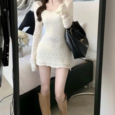 닷이프 그물 니트 슬림 미니 원피스 패션의류/잡화/여성패션 반품 최저가 11,190원