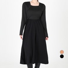 닷이프 스퀘어넥 투톤 롱 원피스 빅사이즈 포함 패션의류/잡화/여성패션 반품 최저가 20,150원