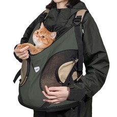 카무라라 반려동물 프론트 캐리어 앞가방, 올리브그레이, 1개 반려동물용품/펫티켓 산책용품 반품 최저가 37,640원