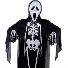 오프리 할로윈 파티 해골 망토 + 스크림 마스크 + 장갑 세트 패션의류/잡화/남녀 공용 의류 반품 최저가 6,160원