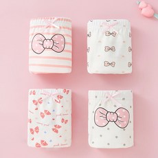 아이뿜 여아용 핑크 리본 면 드로즈 사각팬티 4종 세트 C21 패션의류/잡화/유아동패션 반품 최저가 12,900원