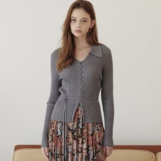 오앨 여성용 RIBBED SLIM BUTTON 카디건 + 끈 패션의류/잡화/여성패션 반품 최저가 31,840원