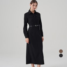 ELLE PARIS 여성용 벨티드 셔츠 롱 원피스 패션의류/잡화/여성패션 반품 최저가 16,310원