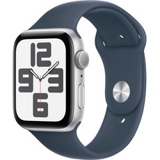 Apple 2023 애플워치 SE 2세대 알루미늄 케이스, 실버(애플워치), 스톰 블루(스포츠 밴드), 44mm, GPS, 실버 / 스톰 블루 스포츠 밴드, M/L 가전디지털/스마트워치/밴드 반품 최저가 287,640원