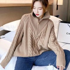 앤드스타일 여성용 하이넥 반집업 니트 253131 패션의류/잡화/여성패션 반품 최저가 11,730원