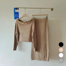 비비에모 월계수 꼬임 니트 투피스 세트 05099 패션의류/잡화/남성패션 반품 최저가 7,390원