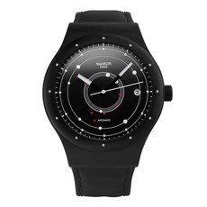 스와치 Sistem51 SISTEM BLACK 가죽시계 SUTB400 패션의류/잡화/남성패션 반품 최저가 168,740원