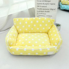 순잠 반려동물 땡땡이 소파 베드, 옐로우 반려동물용품/강아지 용품 반품 최저가 13,350원