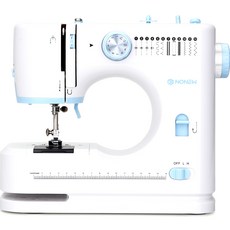 노뉴 가정용 미니 재봉틀 미싱기, NONSM-1300B, 화이트 + 블루 가전디지털/생활가전 반품 최저가 23,320원