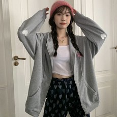 피어니스트 하트 후드넥 빅포켓 오버핏 집업 패션의류/잡화/여성패션 반품 최저가 15,700원