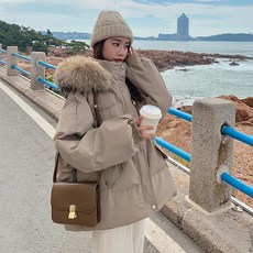 피어니스트 여성용 오버핏 벌룬소매 후드 숏 패딩 패션의류/잡화/여성패션 반품 최저가 25,830원