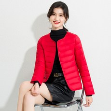 피어니스트 여성용 경량 다운 캐주얼 노카라 숏 패딩 패션의류/잡화/여성패션 반품 최저가 12,350원