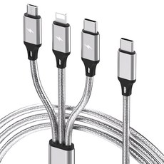 누아트 PD충전 15W 3 in 1 멀티 고속충전 C타입 케이블, 실버, 1개, 120cm 가전디지털/차량용 디지털 반품 최저가 5,560원