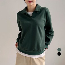 세컨그라운드 여성용 오버핏 카라 기모 맨투맨 SG50886 패션의류/잡화/여성패션 반품 최저가 9,590원