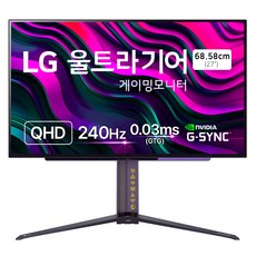 LG전자 QHD 울트라기어 게이밍 모니터, 67cm, 27GR95QL 가전디지털/모니터 반품 최저가 1,369,310원