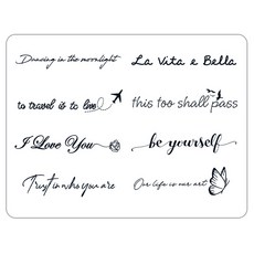 젤루나 반영구 유니크 포인트 레터링 타투 스티커 T-36 8p 세트, 1세트 뷰티/메이크업 반품 최저가 7,110원