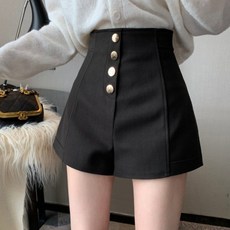 피어니스트 여성용 하이웨스트 단추 반바지 패션의류/잡화/여성패션 반품 최저가 4,100원