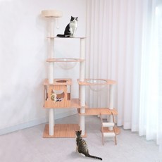 딩동펫 고양이 포코 스크래쳐 캣타워, 혼합색상, 1개 반려동물용품/고양이 용품 반품 최저가 76,180원