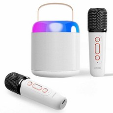 유니콘 휴대용 LED조명 블루투스 5.3 노래방 스피커 + 마이크 2p 세트, 선택1, KTV-500GM 가전디지털/음향기기 반품 최저가 17,800원